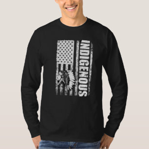Indigenous People Day American Flag Design T-Shirt