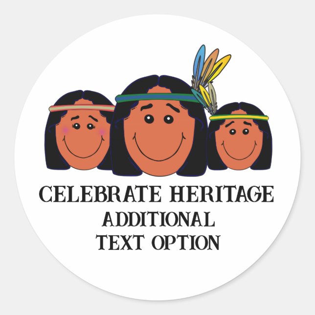 Indigenous People's Day  Classic Round Sticker (Front)