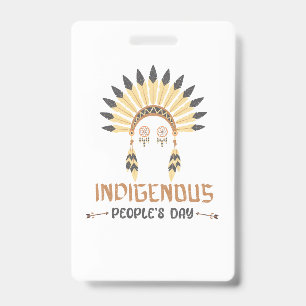 INDIGENOUS PEOPLES DAY, COLUMBUS DAY BADGE