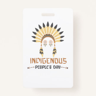 INDIGENOUS PEOPLES DAY, COLUMBUS DAY BADGE