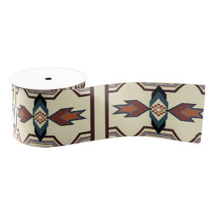 Indigenous Print 1 Ribbon Spool Grosgrain Ribbon