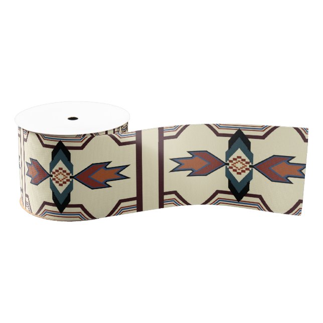 Indigenous Print 1 Ribbon Spool Grosgrain Ribbon (Spool)