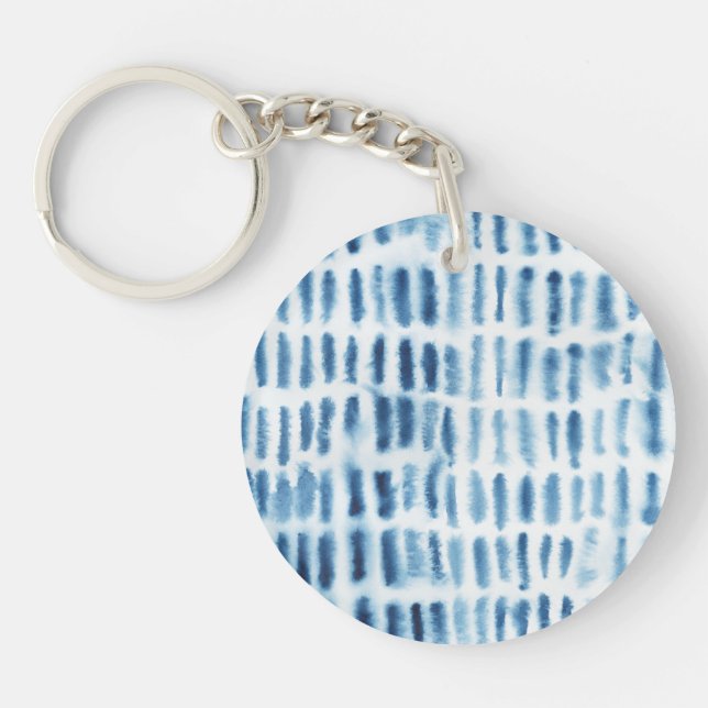 Indigio Watercolor Print Keychain (Front)