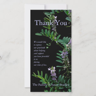 Indigo 3 Floral Sympathy Thank You photo Card