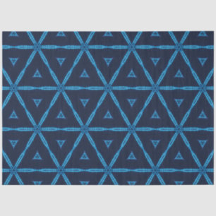 Indigo African Textile Decoupage Paper