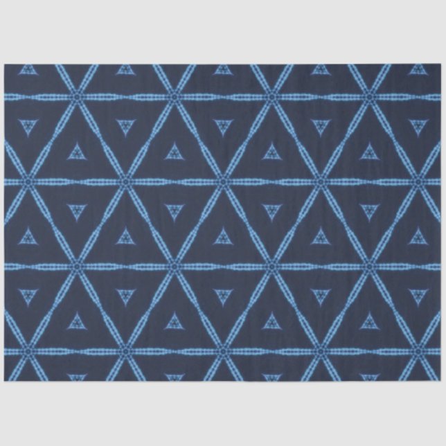 Indigo African Textile Decoupage Paper (Front)