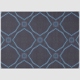 Indigo African Textile Decoupage Paper