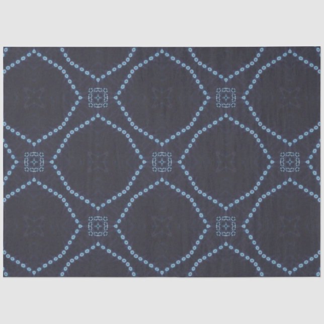 Indigo African Textile Decoupage Paper (Front)