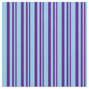 Indigo and Sky Blue Pattern of Stripes Fabric