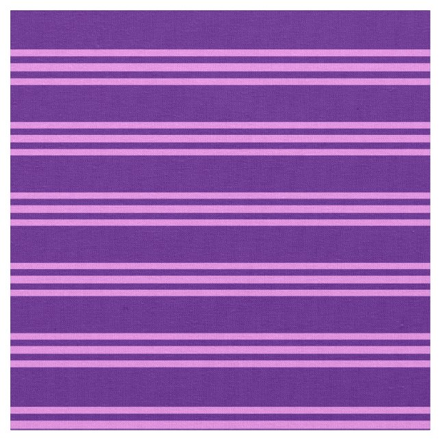 Indigo and Violet Lined Pattern Fabric (Close Up)