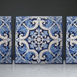 Indigo Azulejo Blue Portuguese Lisbon Decorative Tile<br><div class="desc">Indigo Azulejo Blue Portuguese Lisbon decorative ceramic tiles are a beautiful and unique addition to any home. A high-quality product with a timeless aesthetic. The blue colour of the tiles is inspired by the indigo blue of Lisbon's famous azulejo tiles, adding a touch of history and culture to your space....</div>