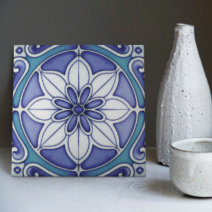 Indigo Azulejo Blue Portuguese Lisbon Decorative Tile
