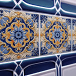 Indigo Azulejo Blue Portuguese Lisbon Decorative Tile<br><div class="desc">Indigo Azulejo Blue Portuguese Lisbon decorative ceramic tiles are a beautiful and unique addition to any home. A high-quality product with a timeless aesthetic. The blue colour of the tiles is inspired by the indigo blue of Lisbon's famous azulejo tiles, adding a touch of history and culture to your space....</div>
