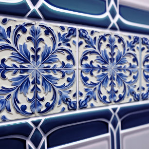 Indigo Azulejo Blue Portuguese Lisbon Decorative Tile