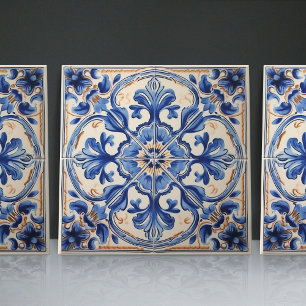 Indigo Azulejo Blue Portuguese Lisbon Decorative Tile