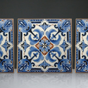 Indigo Azulejo Blue Portuguese Lisbon Decorative Tile