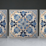 Indigo Azulejo Blue Portuguese Lisbon Decorative Tile<br><div class="desc">Indigo Azulejo Blue Portuguese Lisbon decorative ceramic tiles are a beautiful and unique addition to any home. A high-quality product with a timeless aesthetic. The blue colour of the tiles is inspired by the indigo blue of Lisbon's famous azulejo tiles, adding a touch of history and culture to your space....</div>