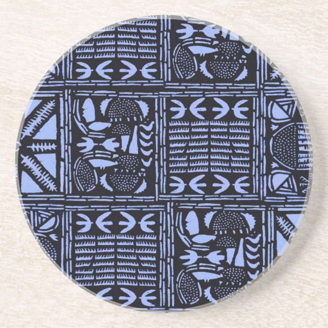 Indigo Batik Quilt - Blue Coaster (Front)