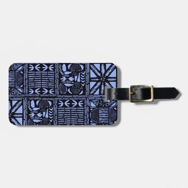 Indigo Batik Quilt - Blue Luggage Tag (Front Horizontal)