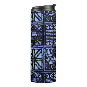 Indigo Batik Quilt - Blue Thermal Tumbler