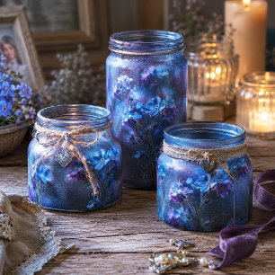 Indigo Bloom Moody Botanical Forget-Me-Not Tissue Paper