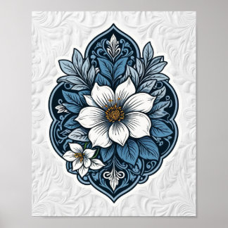 Indigo Blossom Print (Matte)