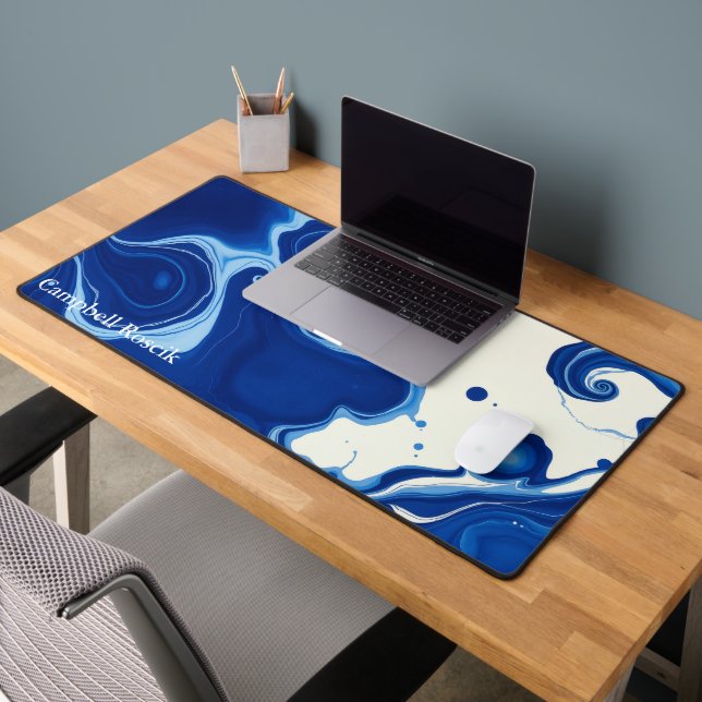 Indigo Blue Abstract Modern Professional (Bureau 2)