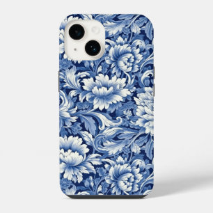 Indigo Blue Flowers iPhone 14 Case