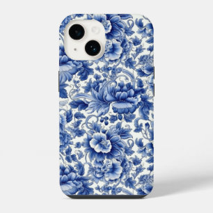 Indigo Blue Flowers iPhone 14 Case