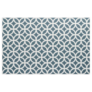 Indigo Blue Geometric Pattern Fabric