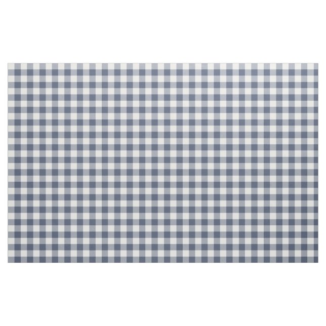 Indigo Blue Gingham Pattern Fabric (Fat Quarter)