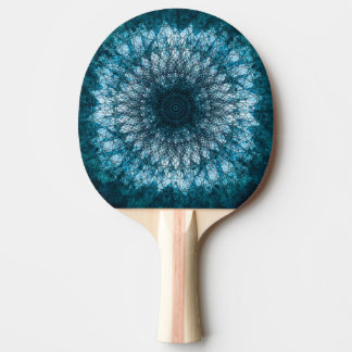 Indigo Blue Mandala Ping Pong Paddle