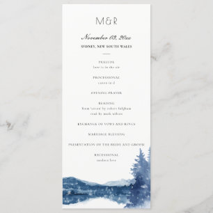 INDIGO BLUE MOUNTAIN LAKE WEDDING CEREMONY PROGRAM