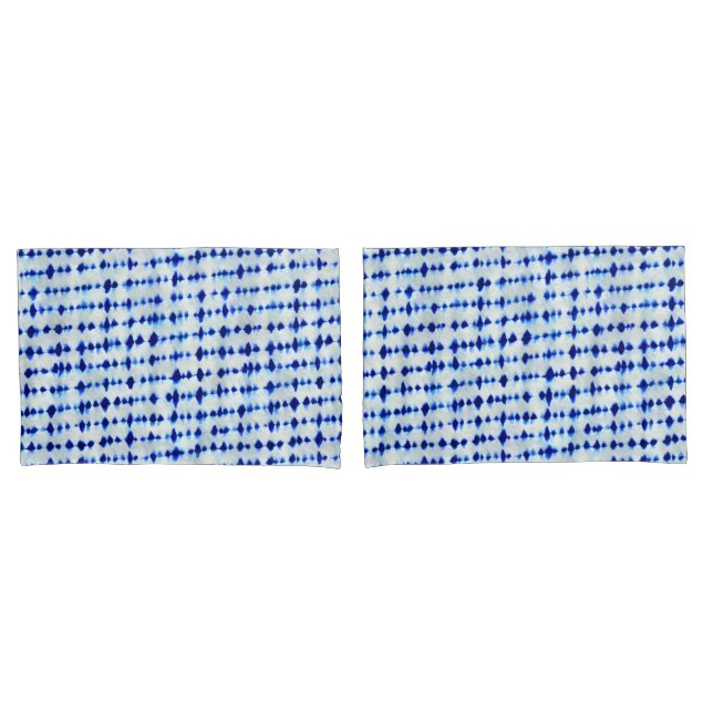 Indigo Blue Shibori Pattern Pillowcase (Front-Set)