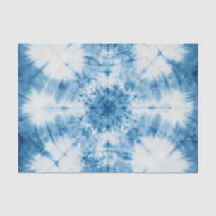 Indigo Blue Shibori Tie Dye Pattern Tissue Paper
