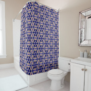 Indigo Blue Spanish Mediterranean Tile Pattern