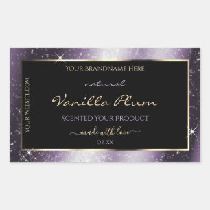 Indigo Blue Sparkle Glitter Frame Product Label