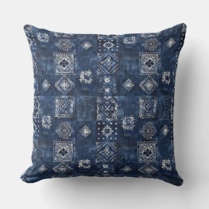 Indigo Blue Throw Pillow