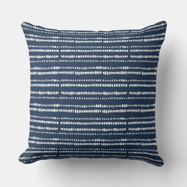 Indigo Blue Throw Pillow (Front)