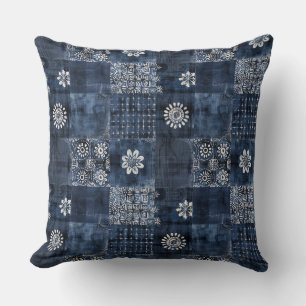 Indigo Blue Throw Pillow