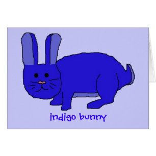 Indigo Bunny card