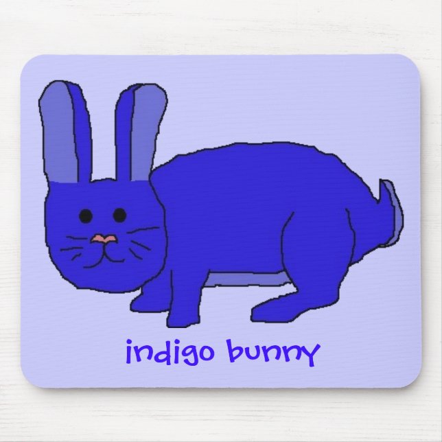 Indigo Bunny mousepad (Front)