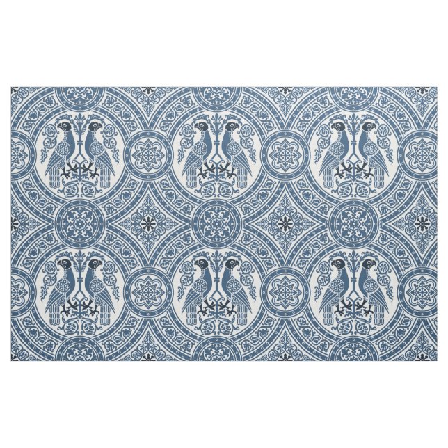 Indigo Byzantine Birds Fabric (Fat Quarter)