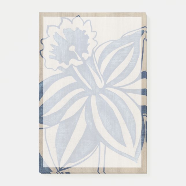 Indigo Daffodil Post-it Notes (Front)