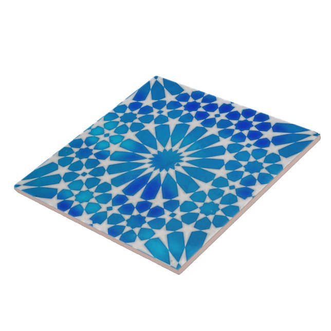 Indigo decorative ceramic tile (Side)