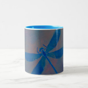 Indigo Dream Dragonfly Two-Tone Coffee Mug