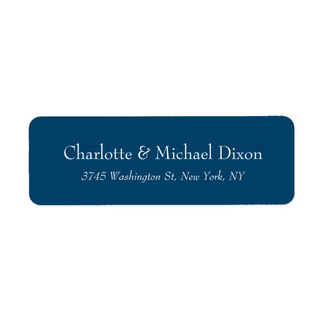 Indigo Dye Blue Stylish Elegant Family Name (Front)