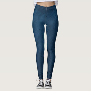 Indigo Dye Solid Plain Colour  Leggings