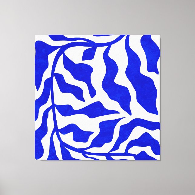 Indigo Elegance Canvas Print (Front)