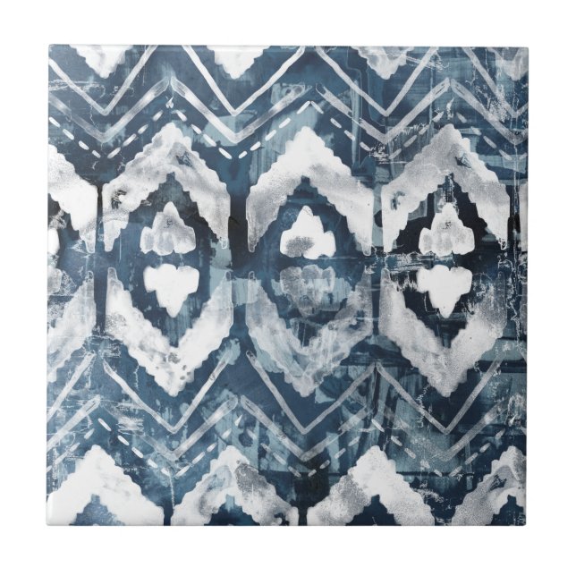 Indigo Extraction - Geometric Tile (Front)